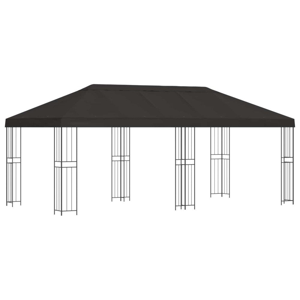 vidaXL Κήπος Γκαζebo 6 x 3 m Ανθρακί Πολυεστέρας και Χάλυβας 190 gsm
