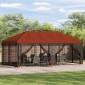 vidaXL Κήπος Γκαζebo 6 x 3 m Τερακότα Πολυεστέρας και Χάλυβας 190 gsm