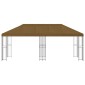 vidaXL Κήπος Γκαζebo 6 x 3 m Taupe Πολυεστέρας και Χάλυβας 190 gsm