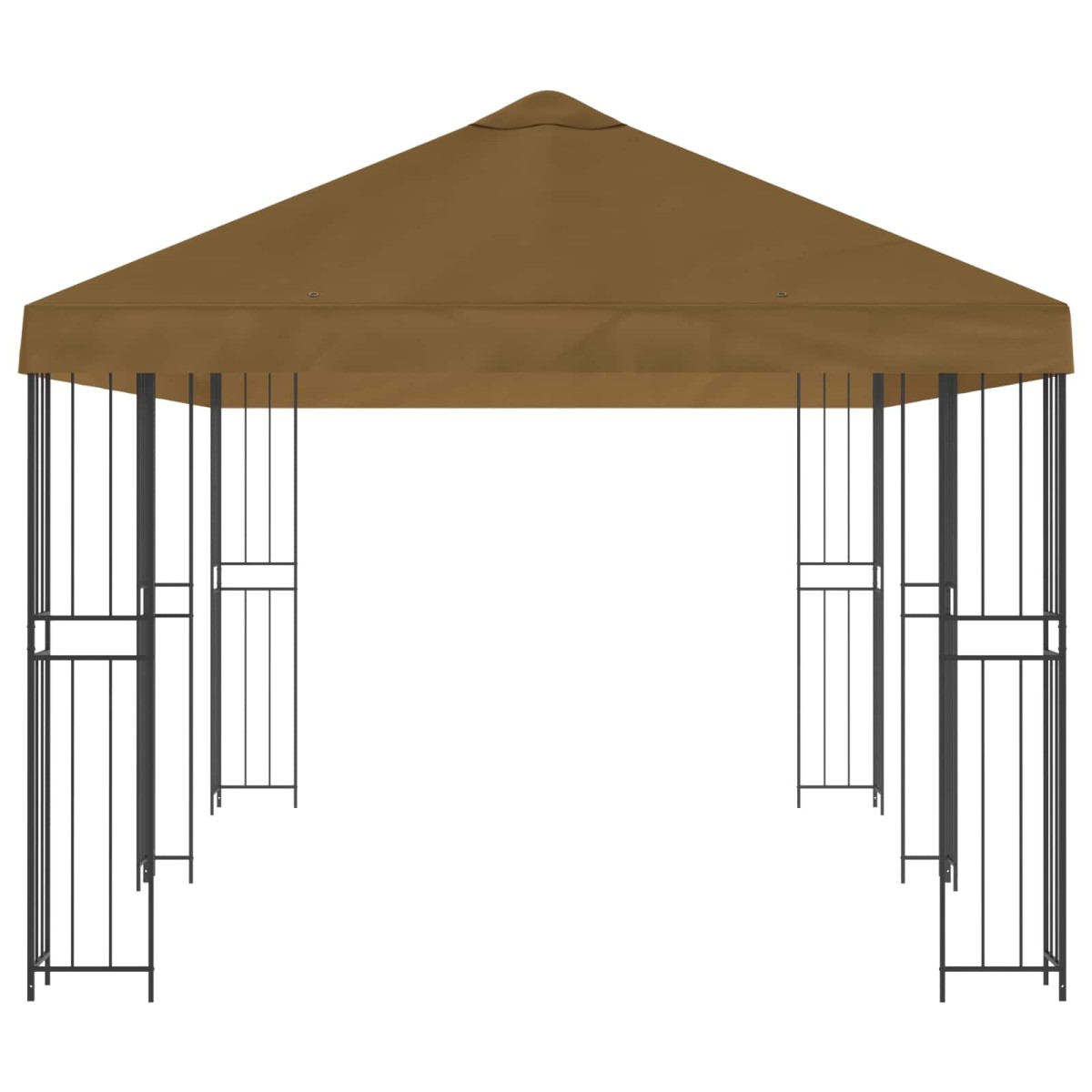 vidaXL Κήπος Γκαζebo 6 x 3 m Taupe Πολυεστέρας και Χάλυβας 190 gsm