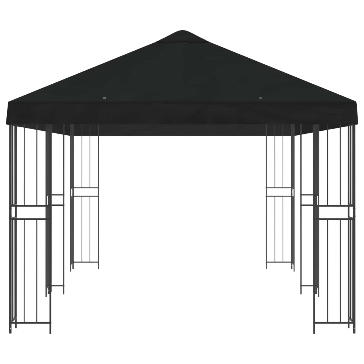 vidaXL Κήπος Γκαζebo 6 x 3 m Μαύρο Πολυεστέρας και Χάλυβας 190 gsm