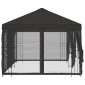 vidaXL Κιόσκι με Πλαϊνές Τοίχους 6 x 3 m Ανθρακί