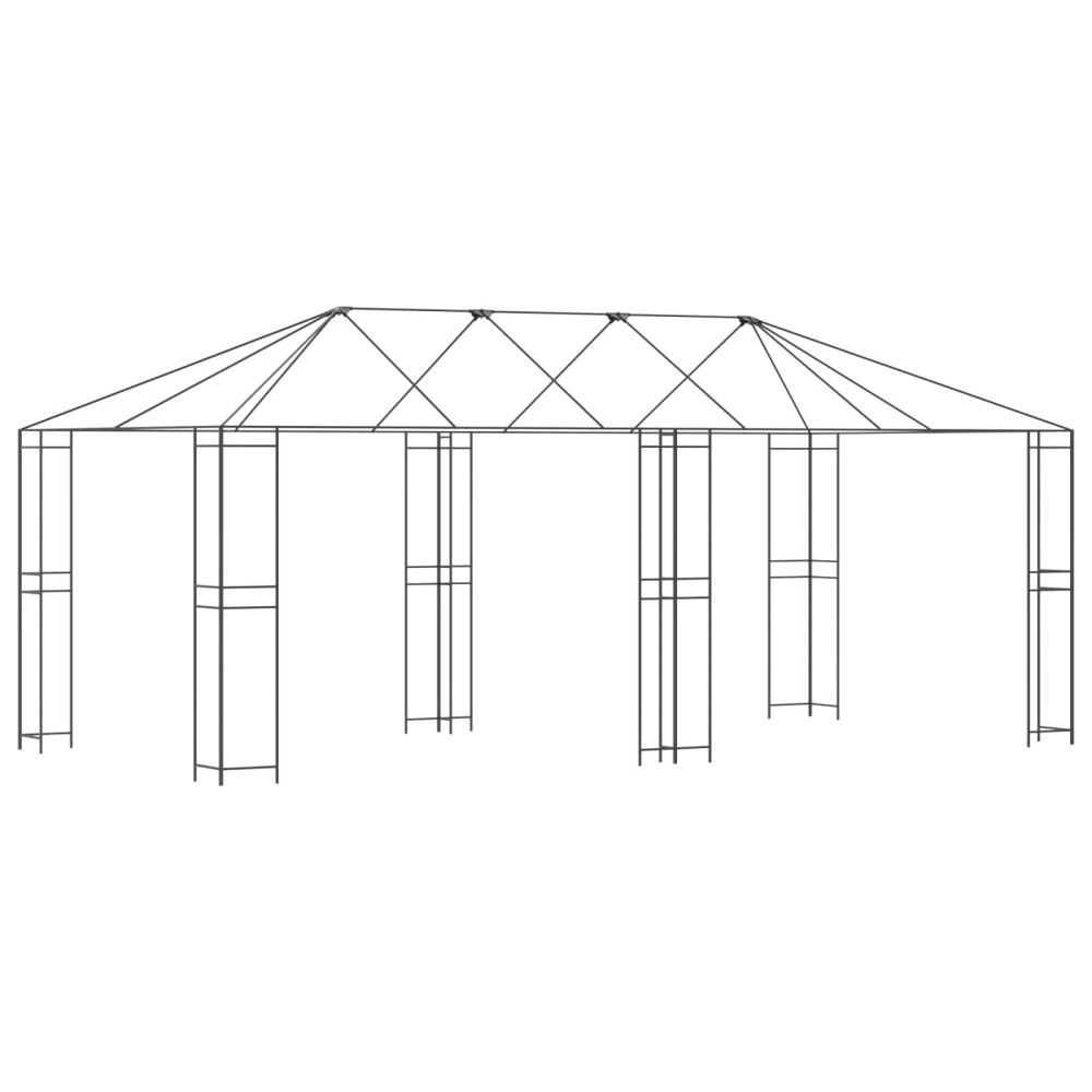 vidaXL Σκελετός Γκαζebo Χωρίς Ύφασμα Γκαζebo 6 x 3 m Μαύρο Ατσάλι