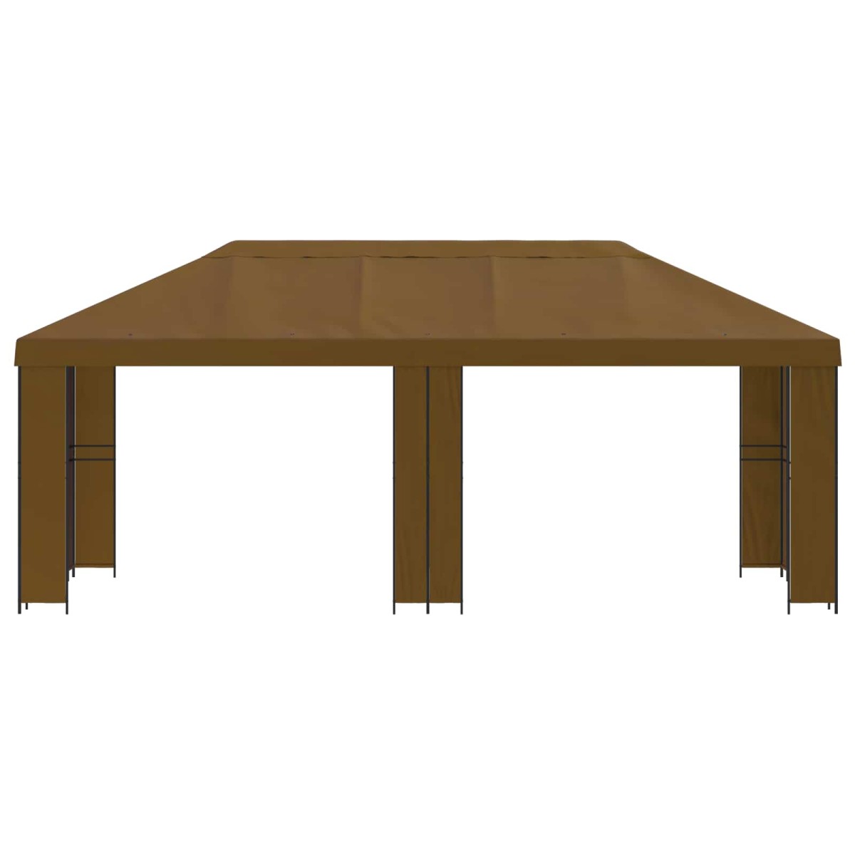 vidaXL Κήπος Γκαζebo 6 x 3 m Taupe Πολυεστέρας και Χάλυβας 190 gsm