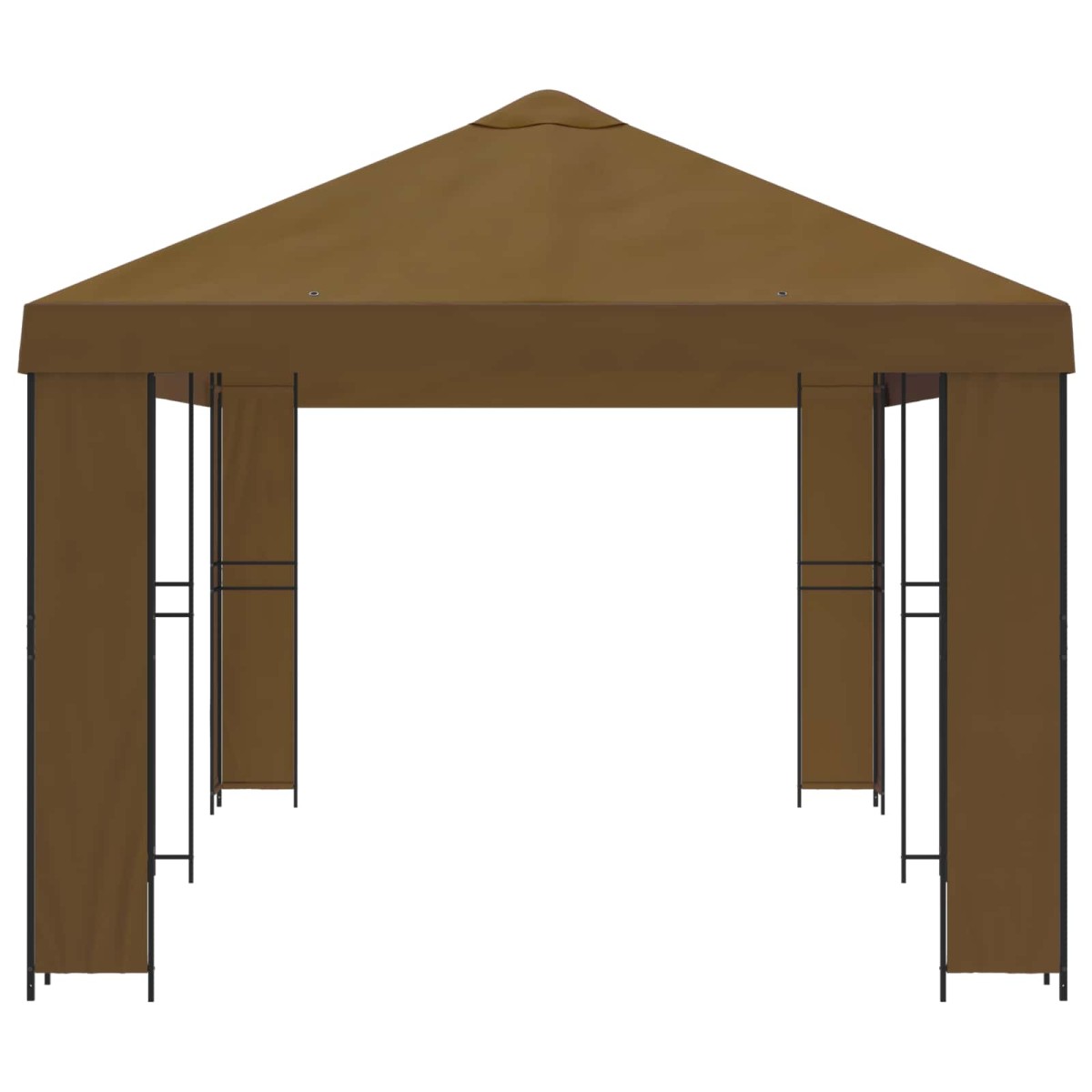 vidaXL Κήπος Γκαζebo 6 x 3 m Taupe Πολυεστέρας και Χάλυβας 190 gsm