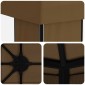 vidaXL Κήπος Γκαζebo 6 x 3 m Taupe Πολυεστέρας και Χάλυβας 190 gsm