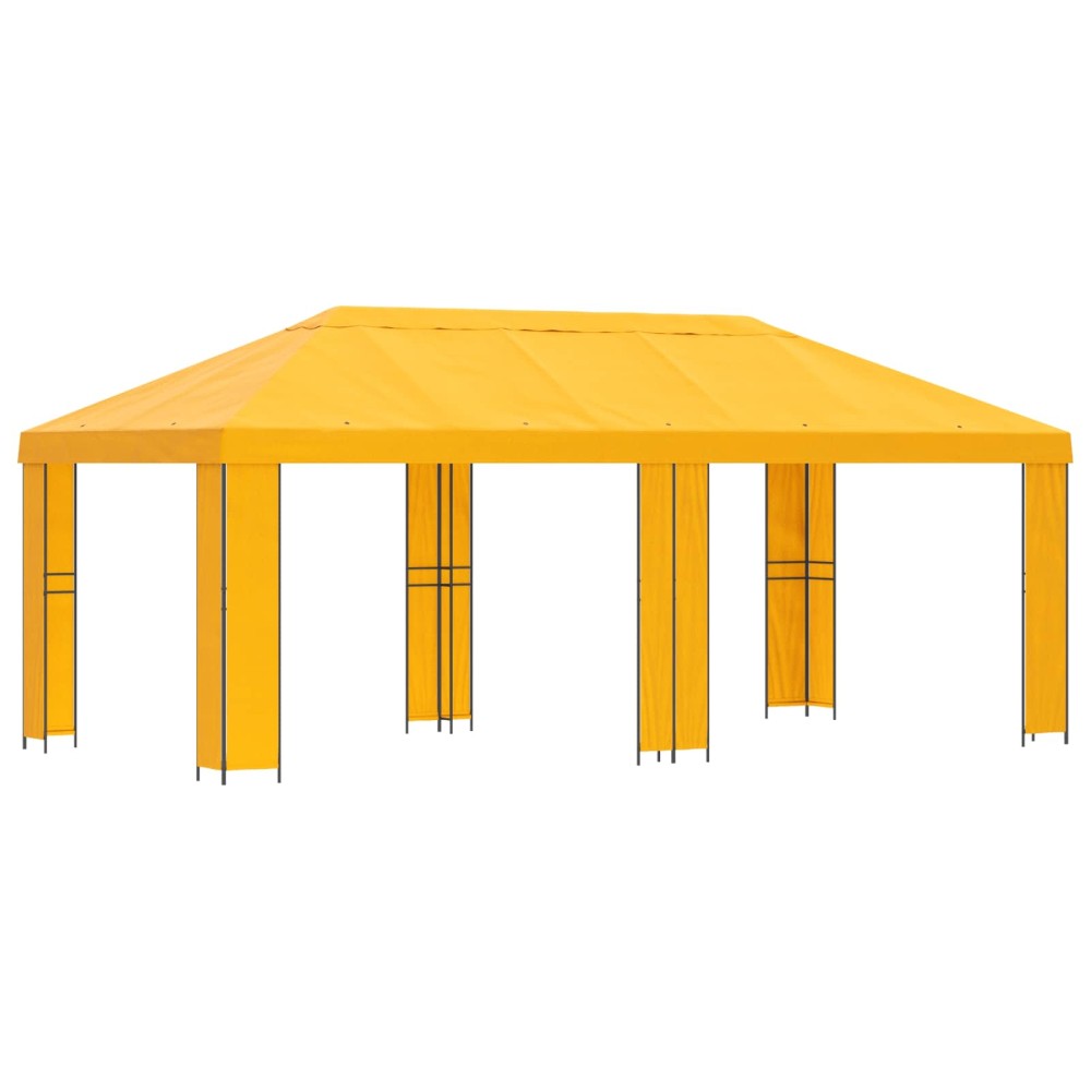 vidaXL Κήπος Γκαζebo 6 x 3 m Κίτρινο Πολυεστέρας και Χάλυβας 190 gsm