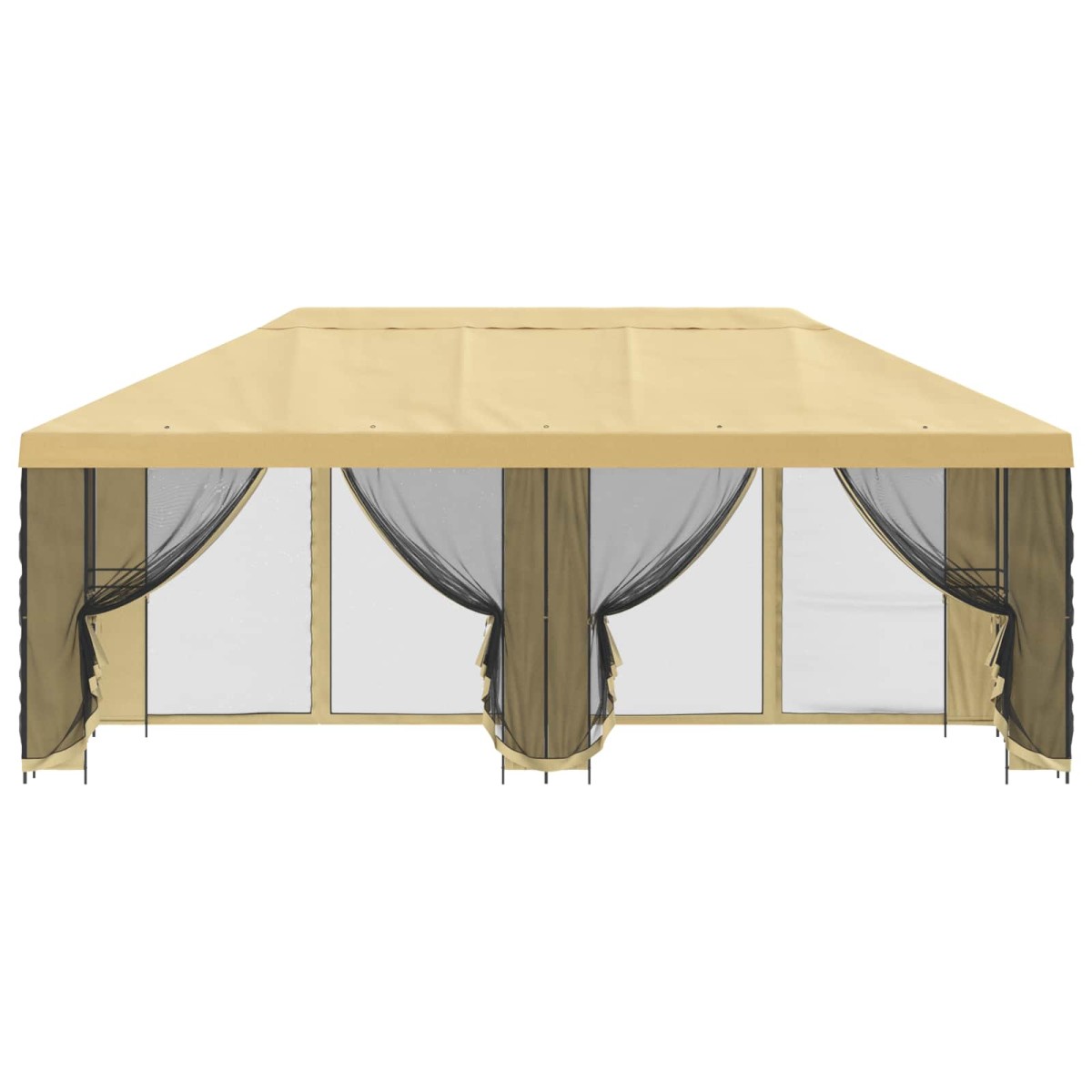vidaXL Κήπος Γκαζebo με Πλευρικά Τοίχους 6 x 3 m Κρεμ