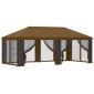 vidaXL Κήπος Γκαζebo με Πλευρικά Τοίχους 6 x 3 m Taupe