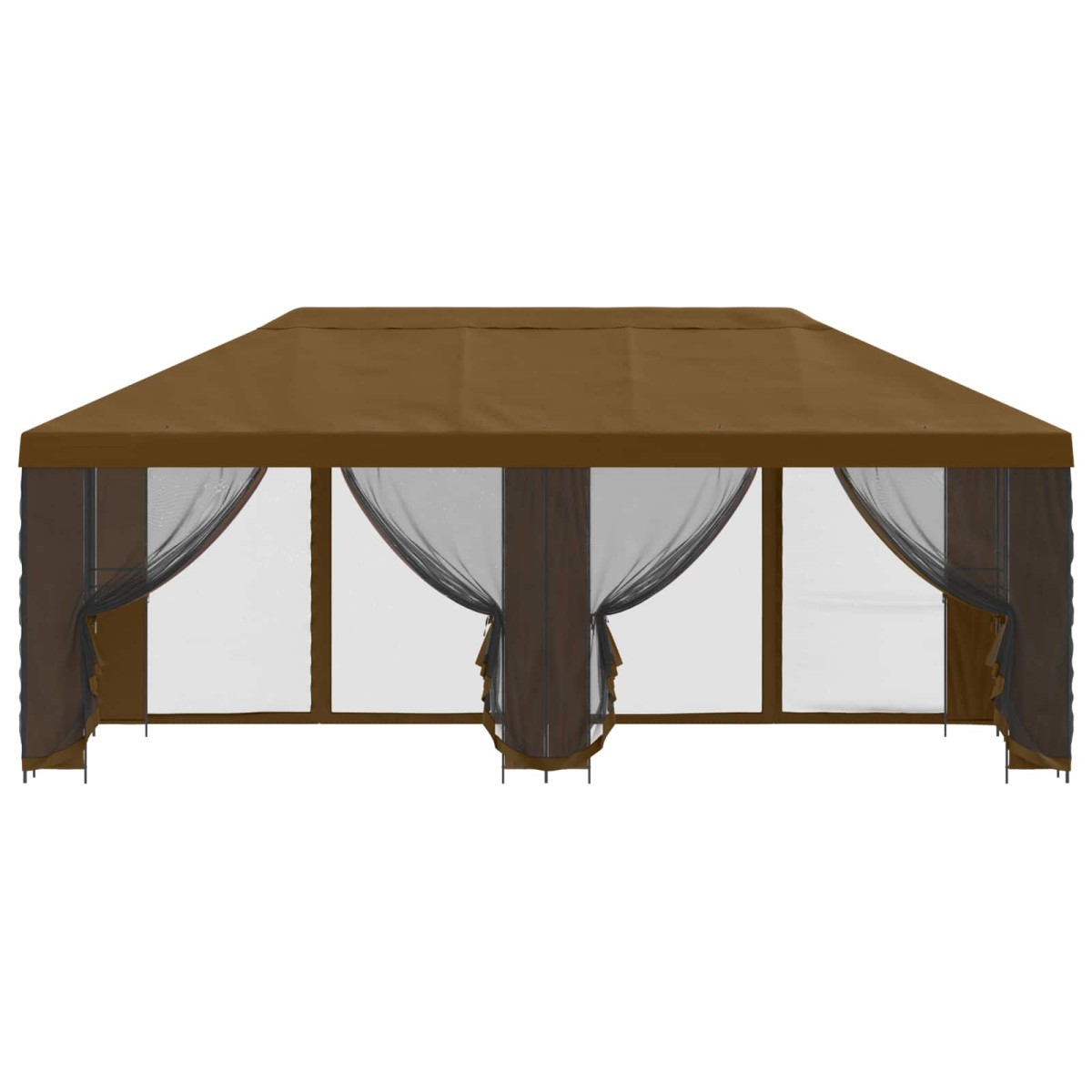 vidaXL Κήπος Γκαζebo με Πλευρικά Τοίχους 6 x 3 m Taupe