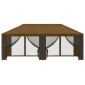 vidaXL Κήπος Γκαζebo με Πλευρικά Τοίχους 6 x 3 m Taupe