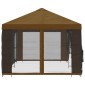 vidaXL Κήπος Γκαζebo με Πλευρικά Τοίχους 6 x 3 m Taupe