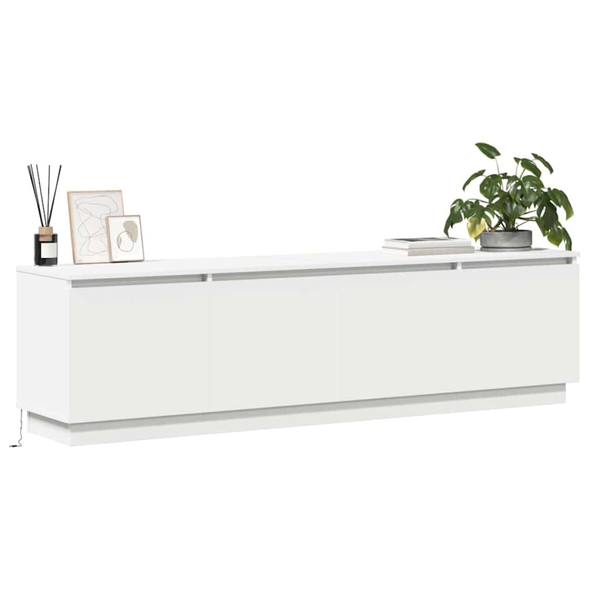 vidaXL Ντουλάπι TV 180 x 38 x 49 εκ Λευκό Επεξεργασμένο Ξύλο