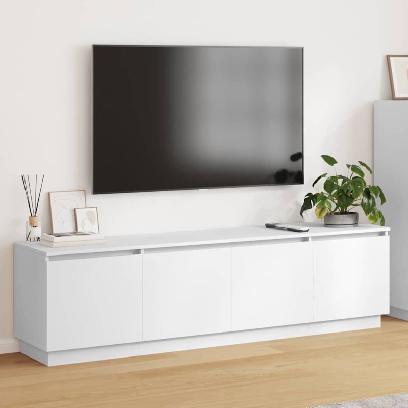 vidaXL Ντουλάπι TV 180 x 38 x 49 εκ Λευκό Επεξεργασμένο Ξύλο