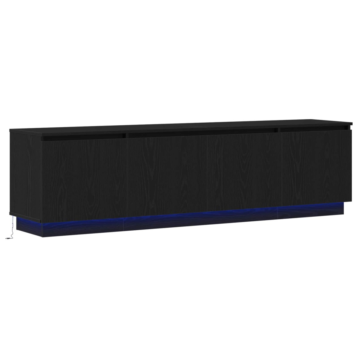 vidaXL Ντουλάπι TV 180 x 38 x 49 εκ Μαύρη Οξυά Επεξεργασμένο Ξύλο
