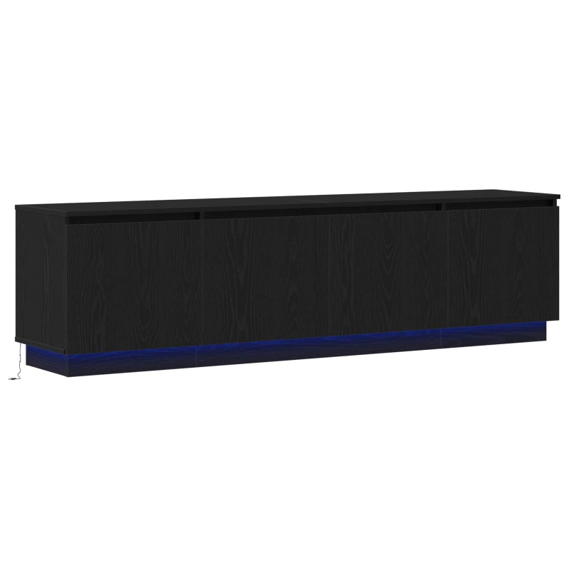 vidaXL Ντουλάπι TV 180 x 38 x 49 εκ Μαύρη Οξυά Επεξεργασμένο Ξύλο