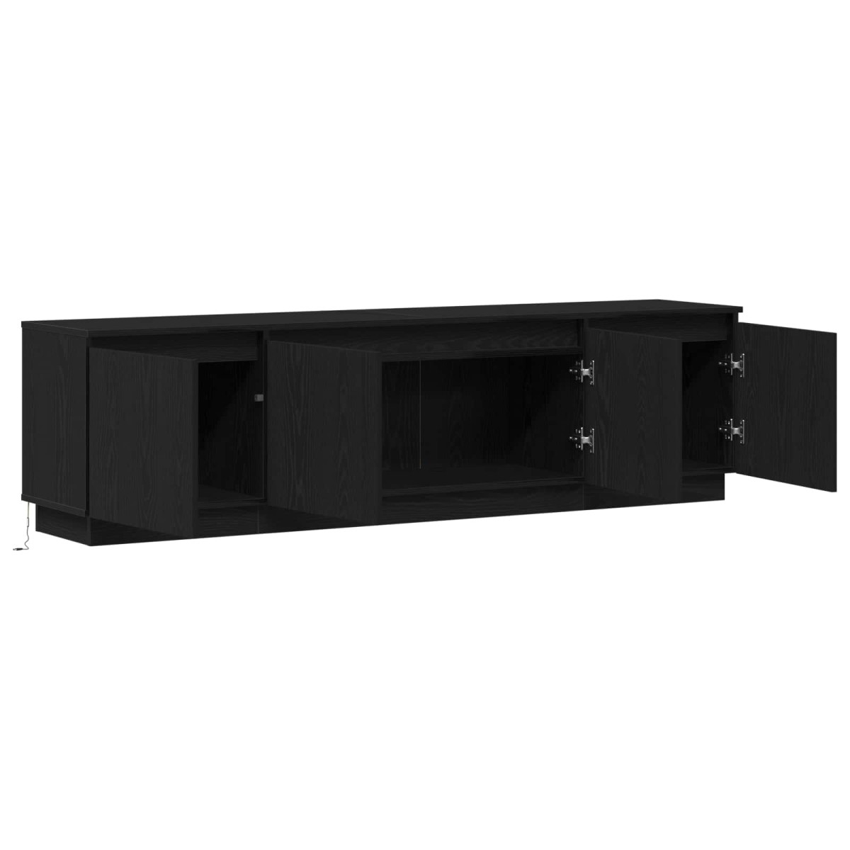 vidaXL Ντουλάπι TV 180 x 38 x 49 εκ Μαύρη Οξυά Επεξεργασμένο Ξύλο