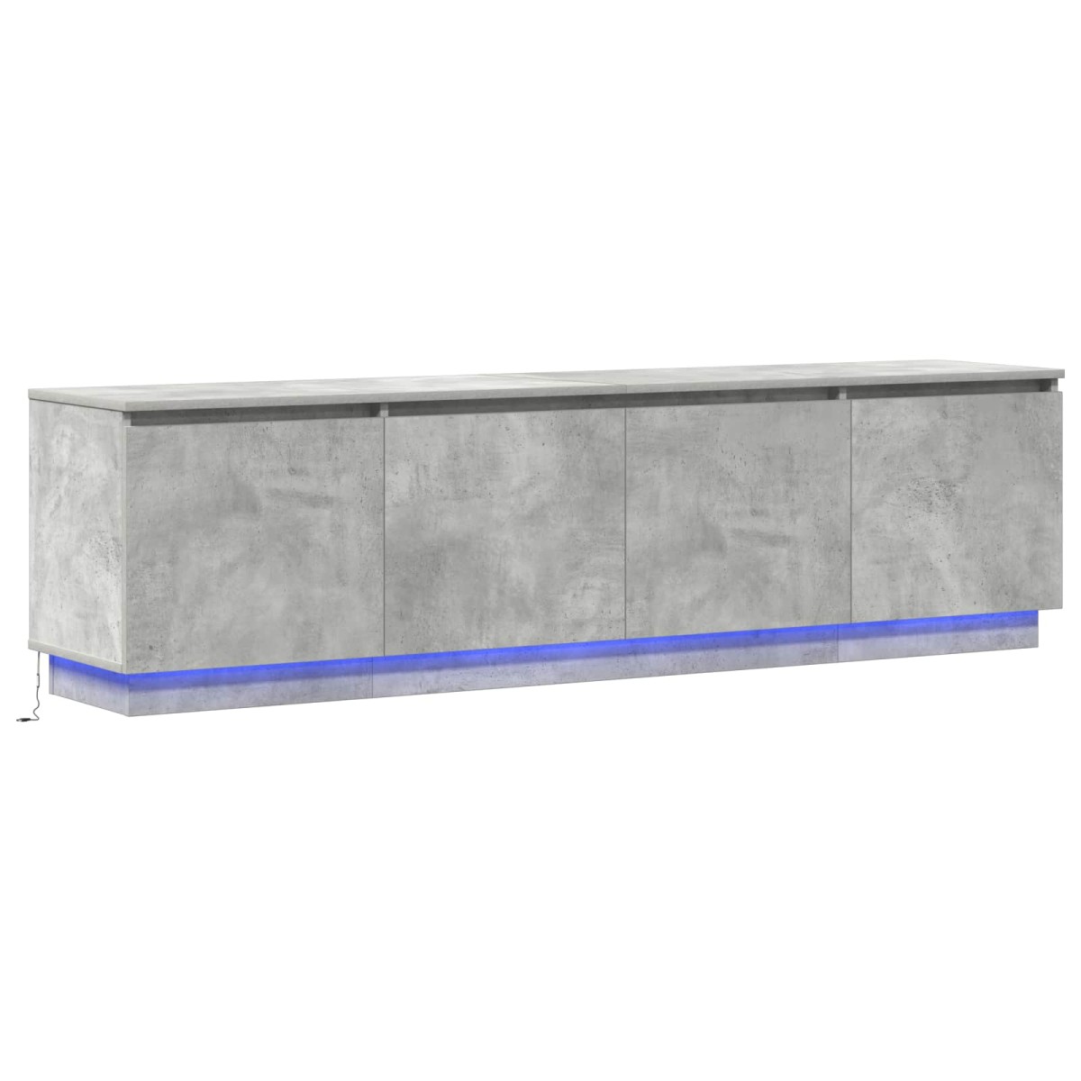 vidaXL Ντουλάπι TV 180 x 38 x 49 εκ Σκυρόδεμα Γκρι Επεξεργασμένο Ξύλο
