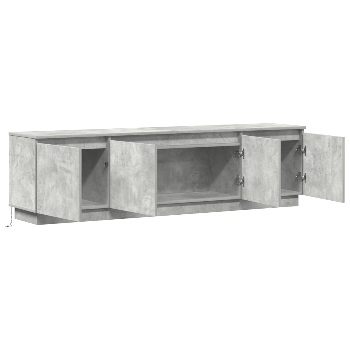 vidaXL Ντουλάπι TV 180 x 38 x 49 εκ Σκυρόδεμα Γκρι Επεξεργασμένο Ξύλο