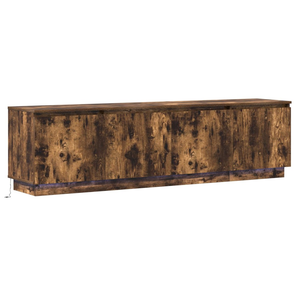 vidaXL Ντουλάπι TV 180 x 38 x 49 εκ Καπνιστό Δρύς Επεξεργασμένο Ξύλο