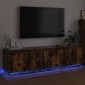 vidaXL Ντουλάπι TV 180 x 38 x 49 εκ Καπνιστό Δρύς Επεξεργασμένο Ξύλο