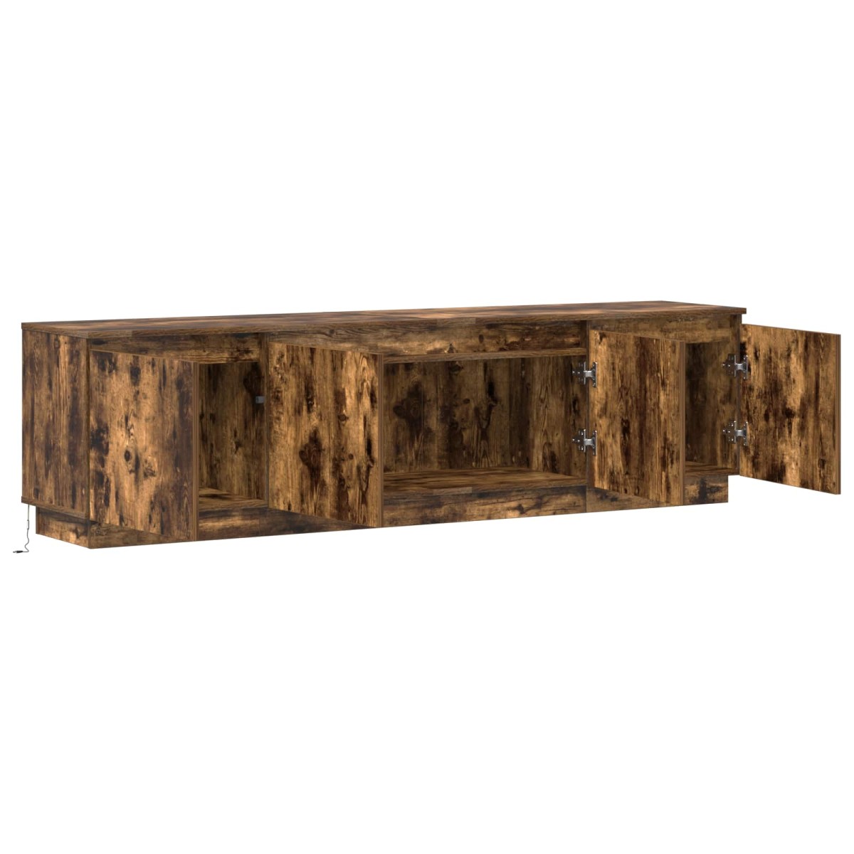 vidaXL Ντουλάπι TV 180 x 38 x 49 εκ Καπνιστό Δρύς Επεξεργασμένο Ξύλο