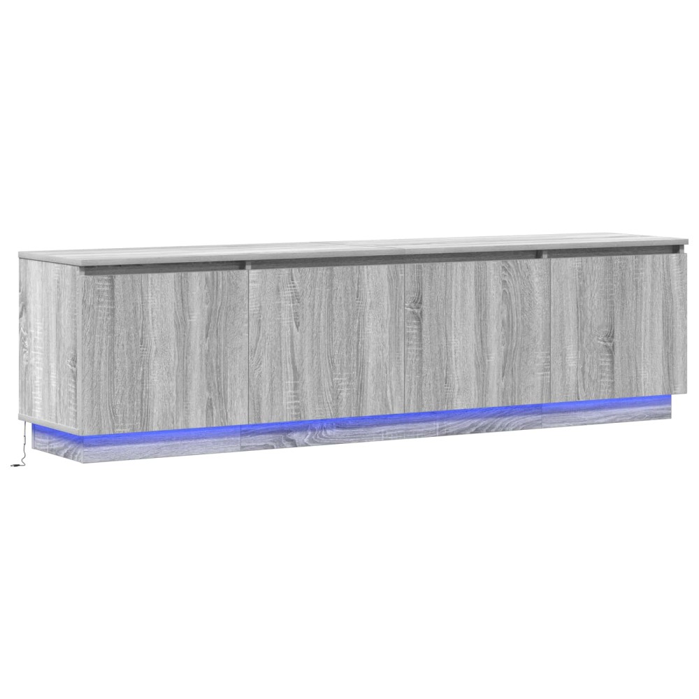 vidaXL Ντουλάπι TV 180 x 38 x 49 εκ Γκρίζο Σονομα Επεξεργασμένο Ξύλο