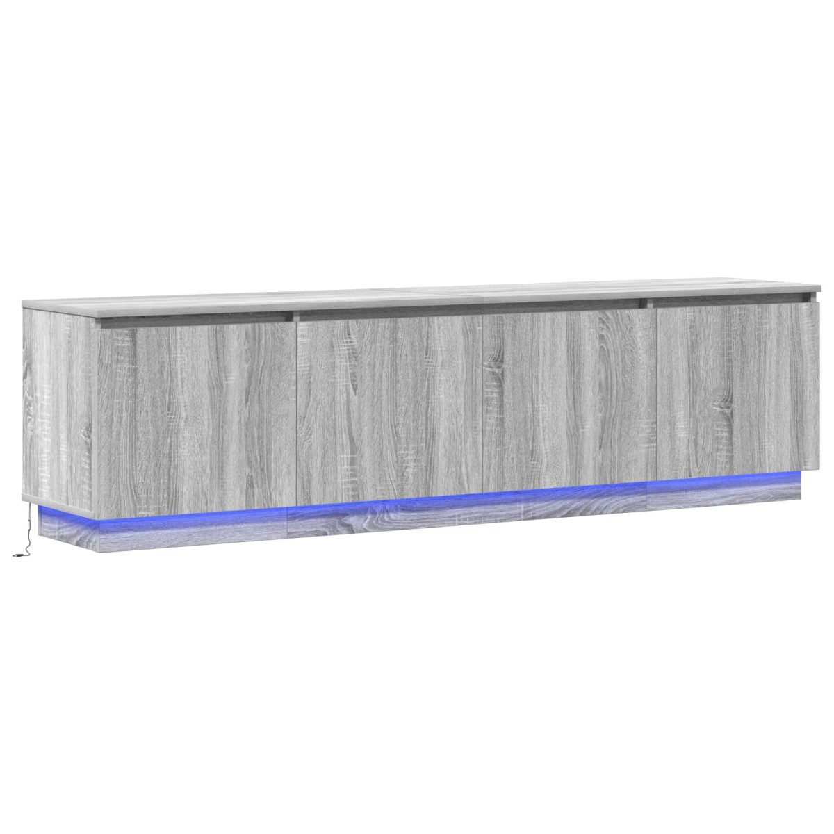 vidaXL Ντουλάπι TV 180 x 38 x 49 εκ Γκρίζο Σονομα Επεξεργασμένο Ξύλο