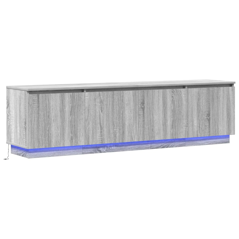 vidaXL Ντουλάπι TV 180 x 38 x 49 εκ Γκρίζο Σονομα Επεξεργασμένο Ξύλο