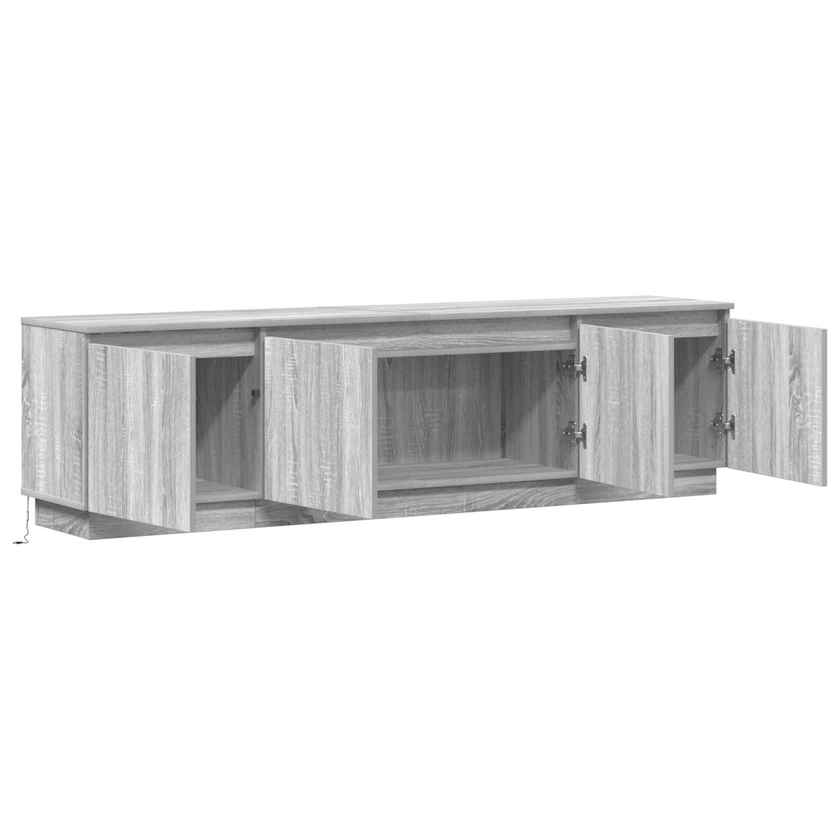 vidaXL Ντουλάπι TV 180 x 38 x 49 εκ Γκρίζο Σονομα Επεξεργασμένο Ξύλο