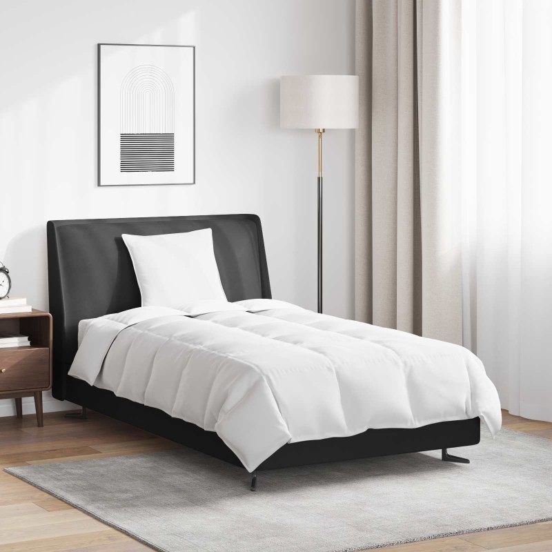 vidaXL Χειμερινό Παπλωματοθήκη με μαξιλάρι 2 τμχ. Λευκό Φτέρος