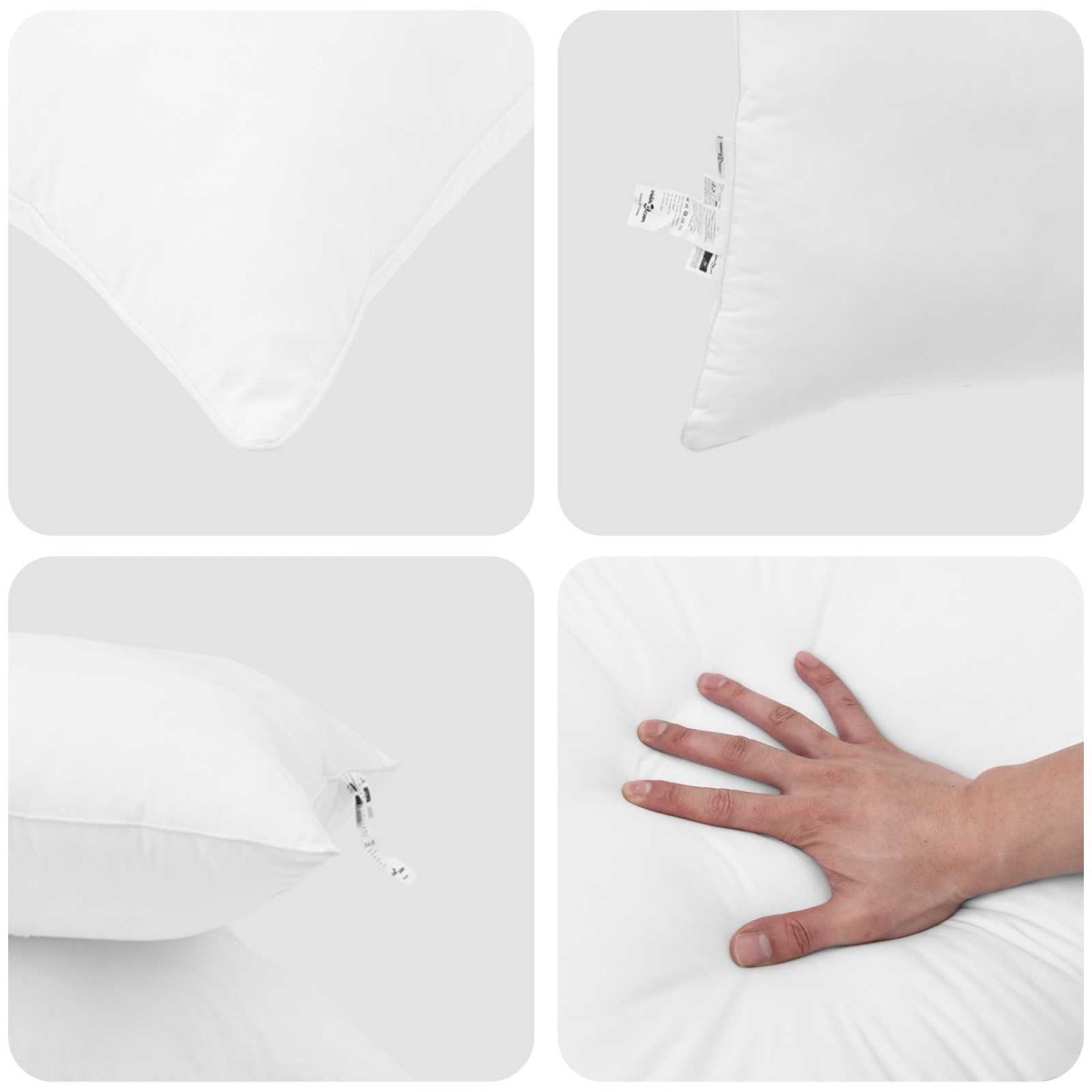 vidaXL Παπλωματοθήκη Ολόκληρης της Σεζόν 2 τεμ. Λευκό Μικροΐνες
