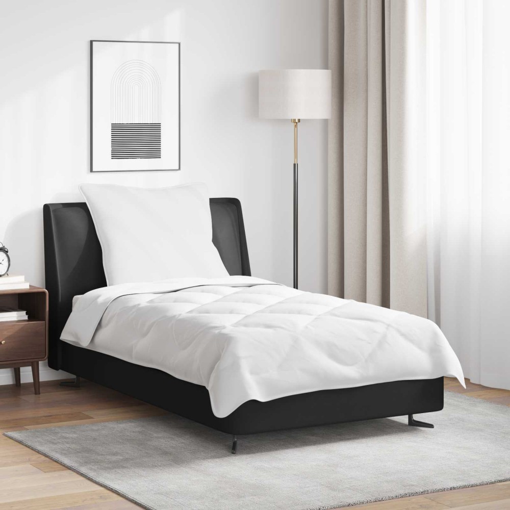 vidaXL Πάπλωμα με μαξιλάρι 2 τεμ. Λευκό Μικροΐνες
