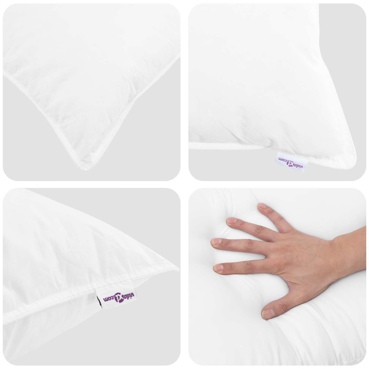 vidaXL Πάπλωμα με μαξιλάρι 2 τεμ. Λευκό Μικροΐνες
