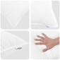 vidaXL Σετ Παπλωμάτων με μαξιλάρι 3 τεμ. Λευκό Φτέρος