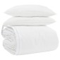 vidaXL Σετ Παπλωμάτων με μαξιλάρι 3 τεμ. Λευκό Φτέρος