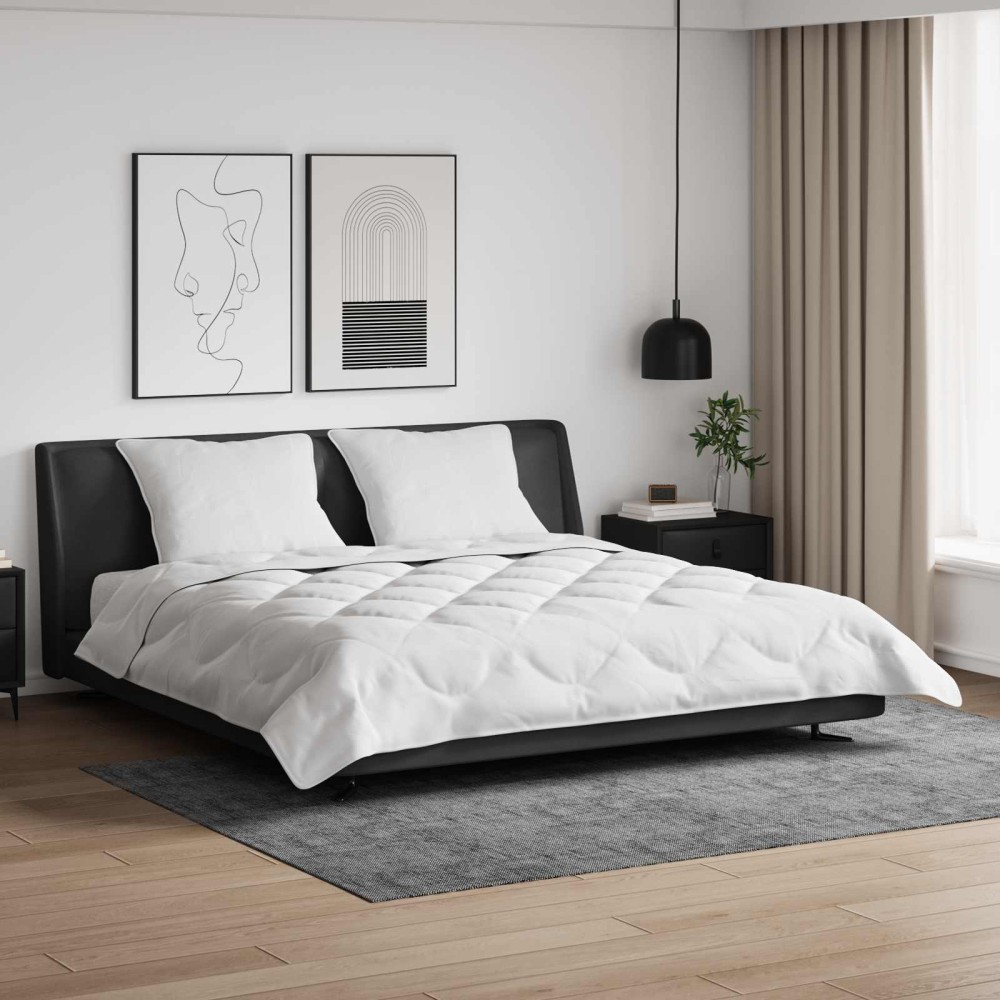 vidaXL Καλοκαιρινό Παπλωματοθήκη με μαξιλάρι 3 τμχ. Λευκό Μικροΐνες