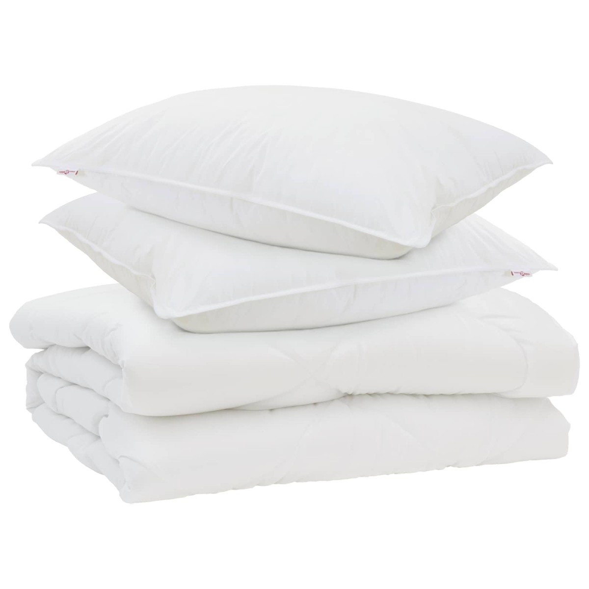 vidaXL Πάπλωμα με μαξιλάρι 3 τμχ. Λευκό Μικροΐνες