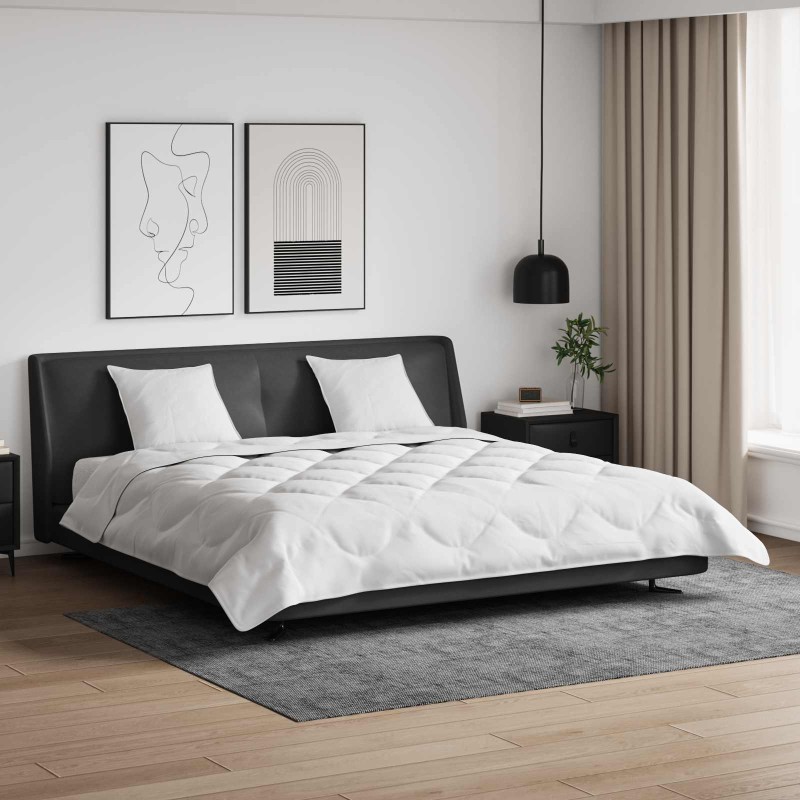 vidaXL Πάπλωμα με μαξιλάρι 3 τμχ. Λευκό Μικροΐνες