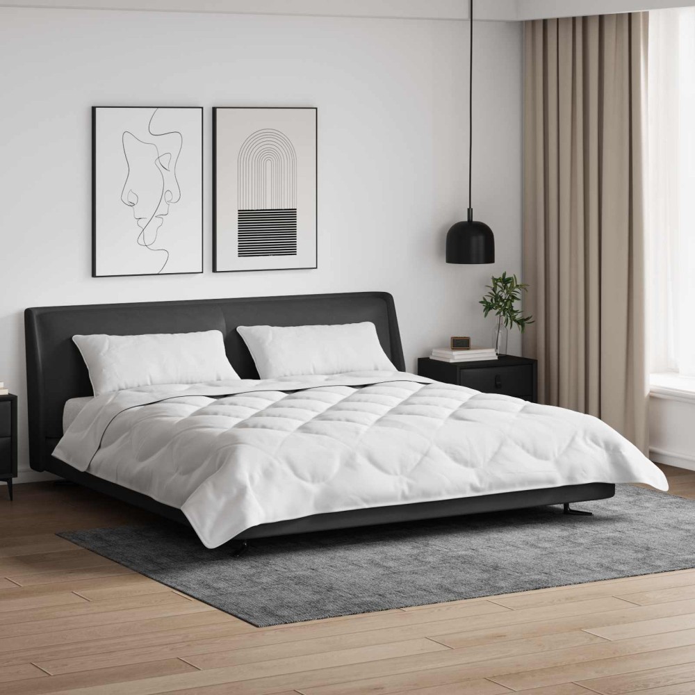 vidaXL Πάπλωμα με μαξιλάρι 3 τμχ. Λευκό Μικροΐνες