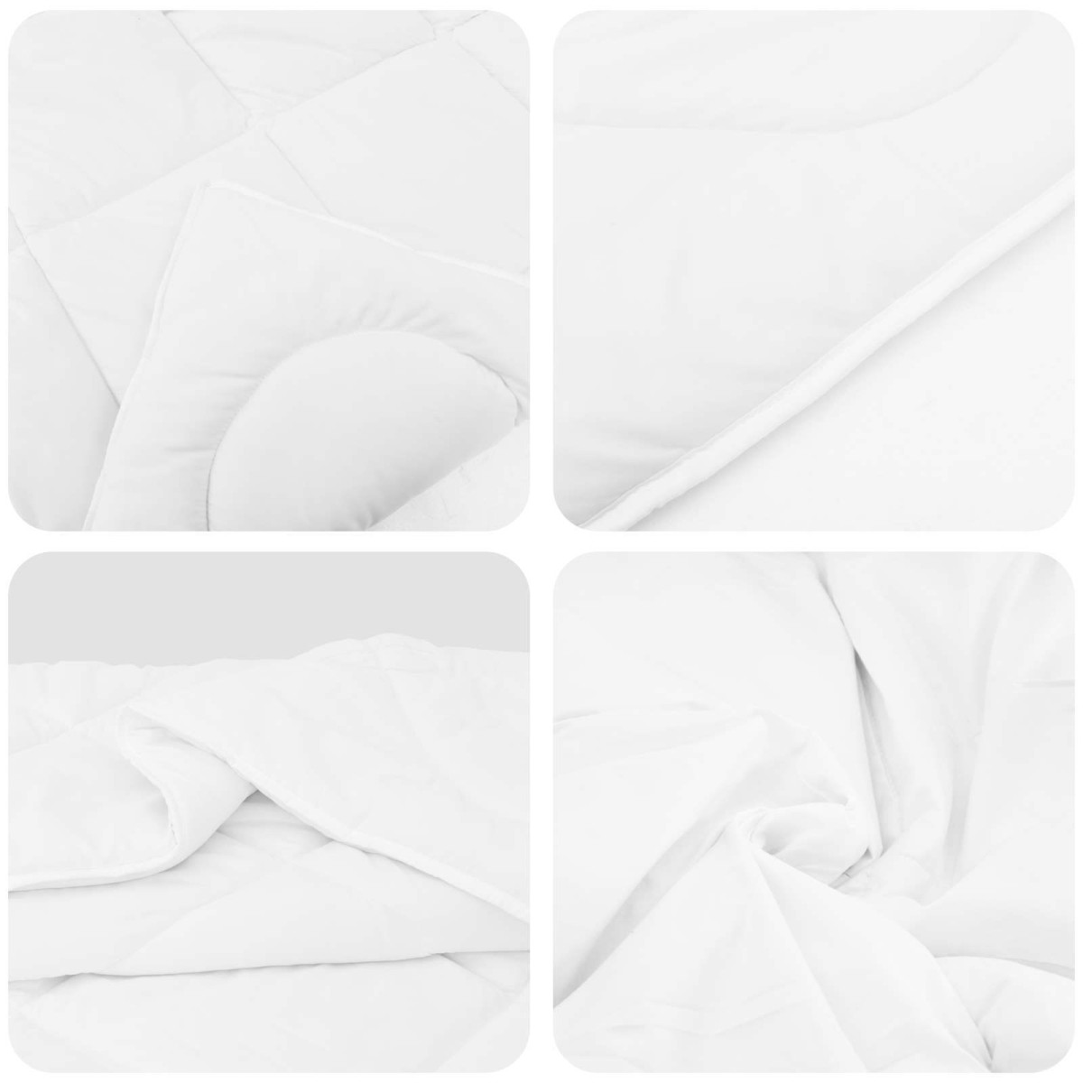 vidaXL Παπλωματοθήκη με Μαξιλάρια με μαξιλάρι 3 τμχ. Λευκό