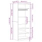 vidaXL Ντουλάπι Artisan Oak 80 x 50 x 200 εκ. Επεξεργασμένο Ξύλο