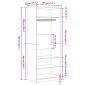 vidaXL Ντουλάπι Artisan Oak 80 x 50 x 200 εκ. Επεξεργασμένο Ξύλο