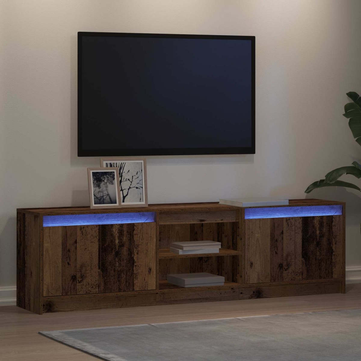vidaXL Μονάδες TV 180 x 34 x 50 εκ Καφέ Επεξεργασμένο ξύλο