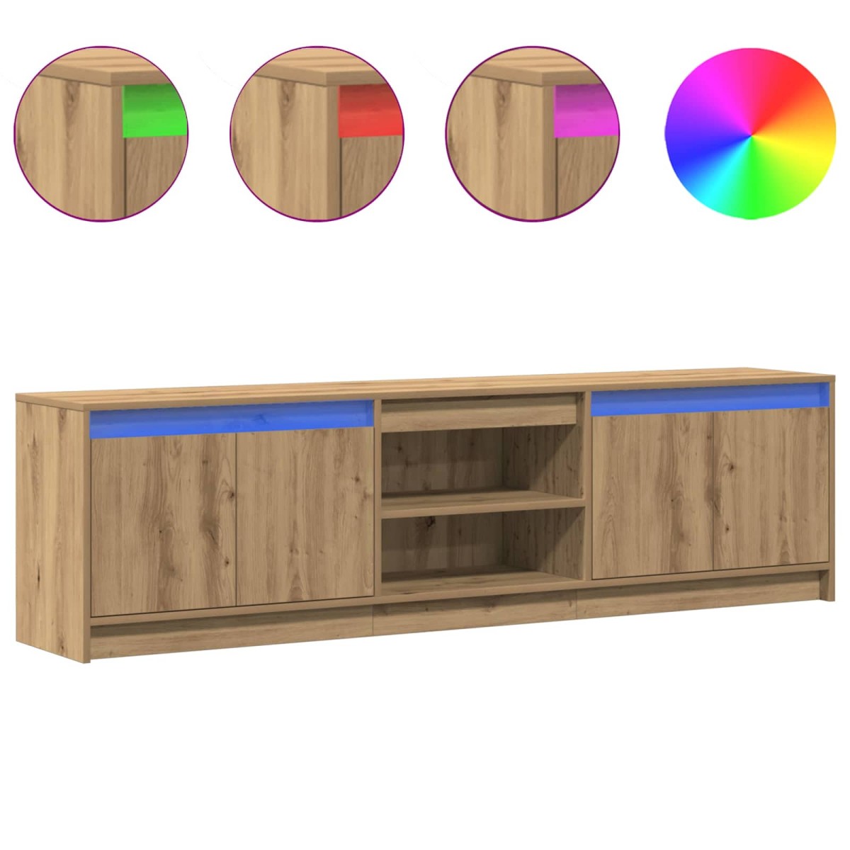 vidaXL Μονάδες TV 180 x 34 x 50 εκ Καφέ Επεξεργασμένο ξύλο