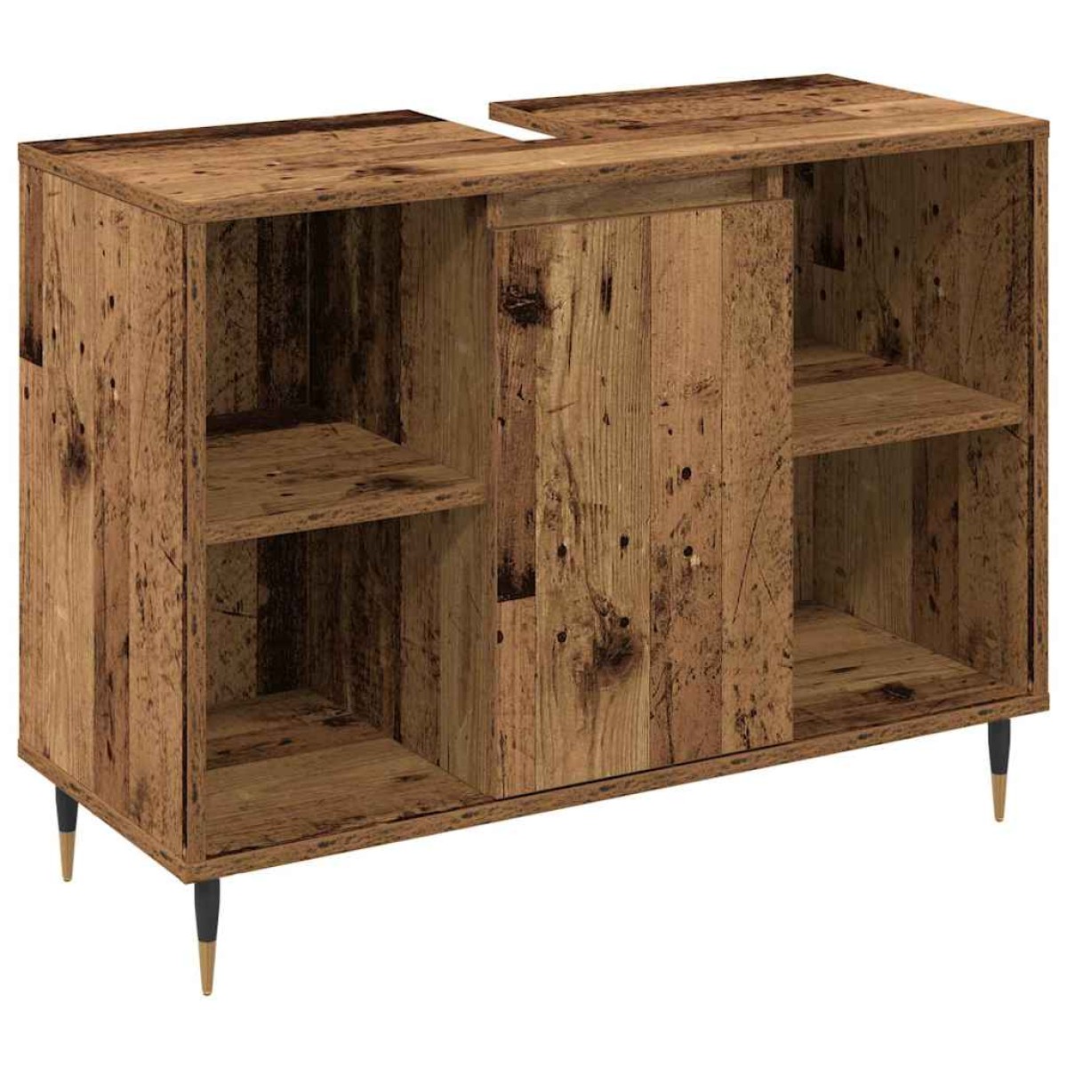 vidaXL Σετ Επίπλων Μπάνιου 3 τμχ. Παλιό Ξύλο 30 x 30 x 180 cm