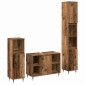 vidaXL Σετ Επίπλων Μπάνιου 3 τμχ. Παλιό Ξύλο 30 x 30 x 180 cm