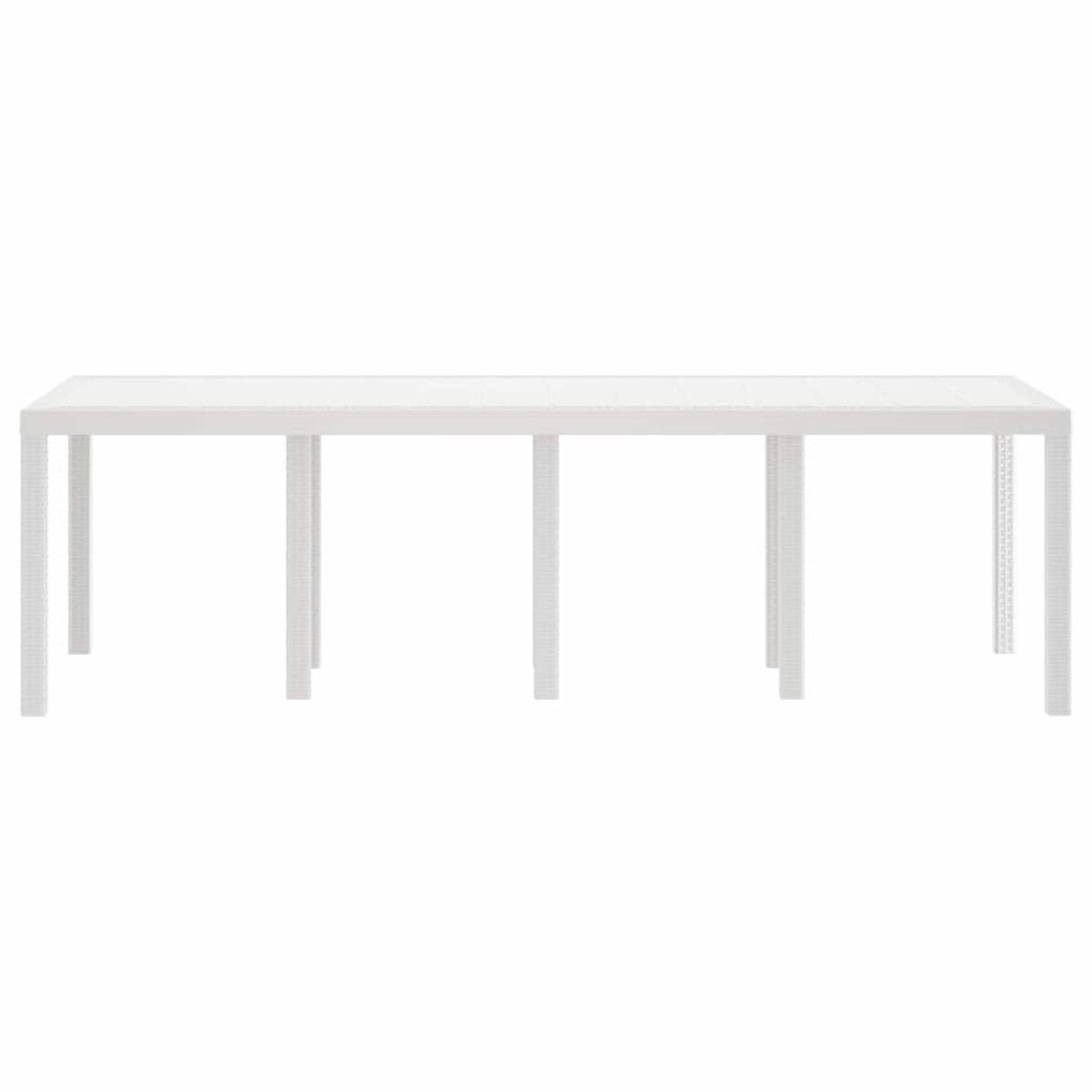 vidaXL Τραπέζι Κήπου Λευκό 250 x 100 x 73 εκ συνθετικό ρατάν