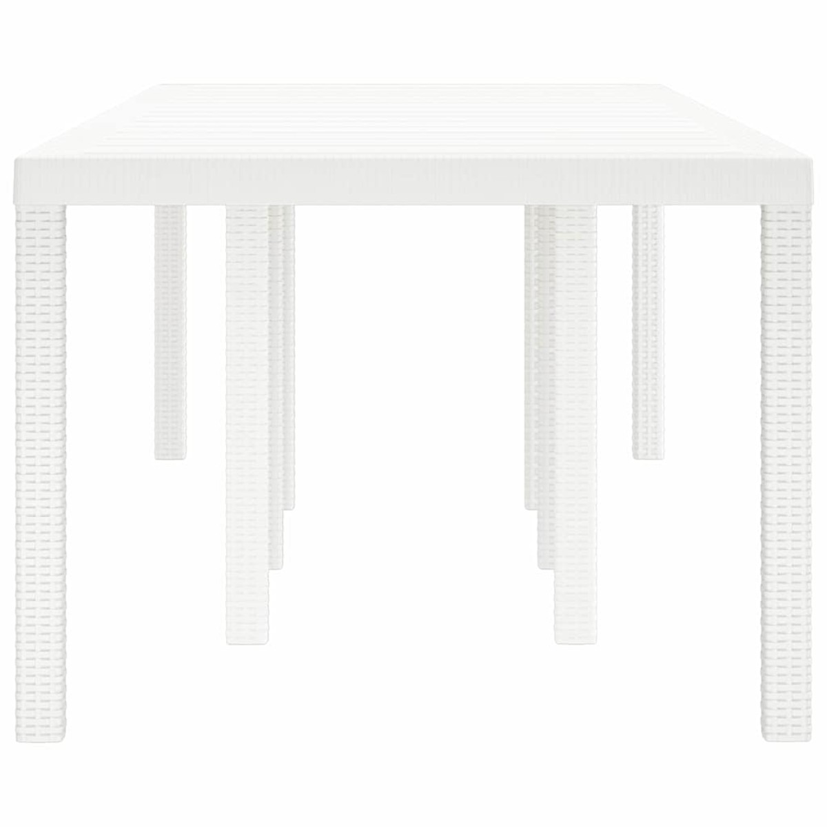 vidaXL Τραπέζι Κήπου Λευκό 250 x 100 x 73 εκ συνθετικό ρατάν