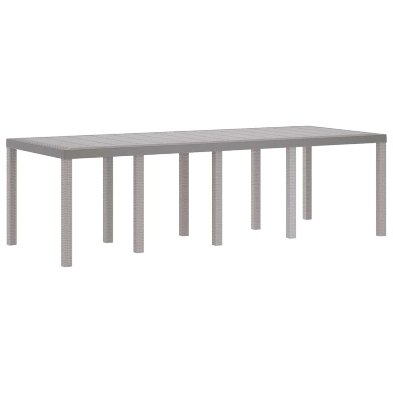 vidaXL Τραπέζι Κήπου Ανοιχτό γκρι 250 x 100 x 73 εκ συνθετικό ρατάν
